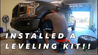 Installing a leveling kit on a 2018 F150 [upl. by Ammadas]