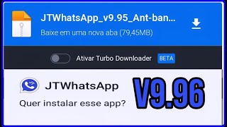 PERFEITO JTWhatsappv095 2024 COM NOVAS FUNÇÕES 100 ANT BAN MODO ESPELHO FUNCIONANDO ✅😍 [upl. by Anile323]