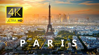 Paris France 🇫🇷 in 4K 60FPS ULTRA HD Video by Drone [upl. by Akisey]