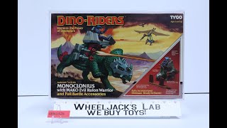 Dino Riders AFA GRADED 80 Monoclonius 1988 Tyco [upl. by Franchot]