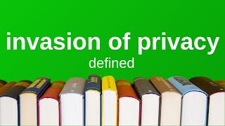 Invasion of Privacy  Explained Simply Torts [upl. by Anilys]