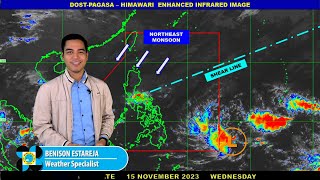 Public Weather Forecast issued at 4PM  15 November 2023 [upl. by Nissy]