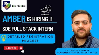 Amber is Hiring  SDE Full Stack Intern  20252026 Batch [upl. by Oinota]