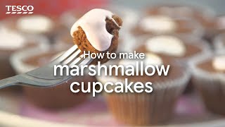 How to Make Marshmallow Cupcakes  Tesco [upl. by Ardme]