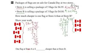 EQAO Grade 6 Math 2017 Question 11 Solution [upl. by Manny272]