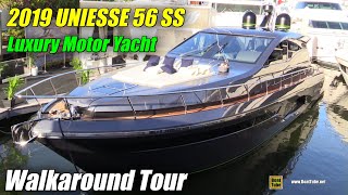 2019 Uniesse 56 SS Luxury Yacht  Deck and Interior Walkaround  2018 Fort Lauderdale Boat Show [upl. by Attevroc56]