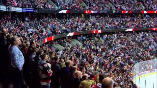 National Anthems butchered before SenatorsPenguins game  3242012 [upl. by Nnaillek]