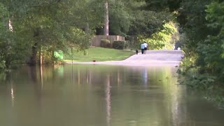 Officials urge Kingwood residents not to drive through waters as flooding continues [upl. by Ssirk977]