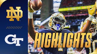 Highlights at Georgia Tech 2024  Notre Dame Football [upl. by Jer]