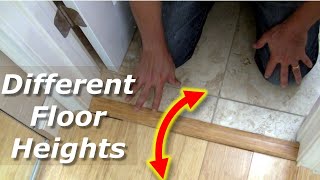 How To Transition Different TileWood Floor Heights [upl. by Hadik]