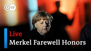 Watch live Farewell honors for Angela Merkel  live coverage from the ceremony in Berlin [upl. by Bush115]