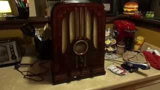 Fully Restored 1937 Philco 37 640 Tombstone Radio [upl. by Ailak943]