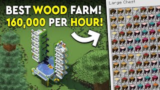 Minecraft All Trees Wood Farm Tutorial  Simple  160000 PHR [upl. by Reerg959]