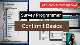 First lecture  Confirmit  Survey Programmer [upl. by Aynod]