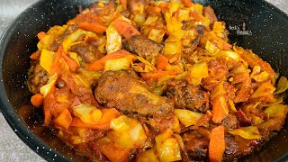 How To Make Chicken Cabbage Stew  Cabbage sauce [upl. by Milena618]