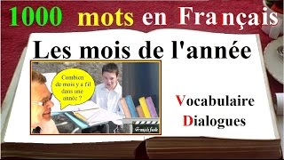 1000 mots  Dialogue Français sur les mois de llannée  sous titre anglais [upl. by Llenrrad]