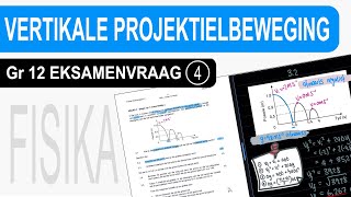 Fisika  Vertikale Projektielbeweging Eksamenvraag 4 [upl. by Eneloj]