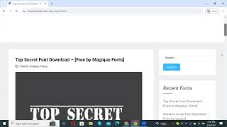 How to download and install Top Secret Font Download viral trending [upl. by Anihtyc]