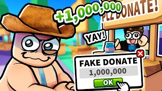 I used Roblox admin to FAKE DONATE to people… [upl. by Winwaloe]