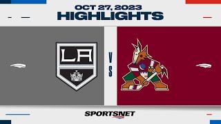 NHL Highlights  Kings vs Coyotes  October 27 2023 [upl. by Hanus]