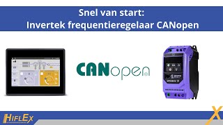 Snel van start Invertek frequentieregelaar CANopen [upl. by Aylsworth]