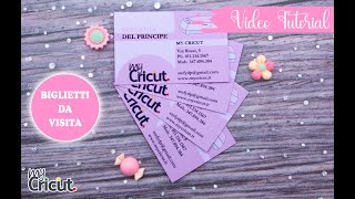 Biglietti da visita con Cricut Maker Video tutorial [upl. by Reprah]