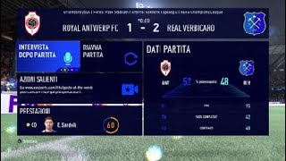 FIFA 22 Modalità Carriera 2 giornata della Uefa ChampionsLeague Anversa Real Verbicaro [upl. by Abehshtab]