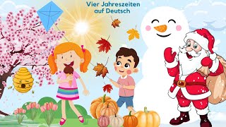 Jahreszeiten lernen für Kinder  Lernvideo auf Deutsch  German [upl. by Sexela387]