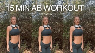 15 MIN AB WORKOUT  repeat 3x upper middle lower abs [upl. by Blaire]