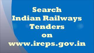 Search Indian Railways etenders on wwwirepsgovin [upl. by Amelie]