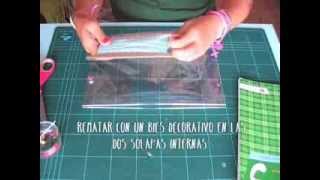 TUTORIAL FUNDA PROTECTORA LIBRO O LIBRETA versión corta [upl. by Evangelin434]