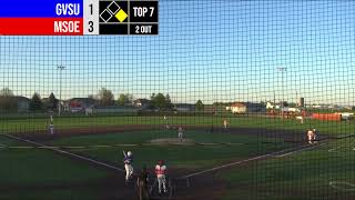 MSOE D2 Club Baseball Vs GVSU Game 1 Playoffs [upl. by Ayotnom]