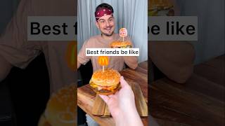 How to share BURGERS with your best friend properly😎❤️🍔 CHEFKOUDY [upl. by Rebe307]