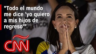 Maria Corina Machado confía en la victoria de González y en una transición pacífica para Venezuela [upl. by Ahseei]