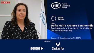 NEF Online con doña Maite Araluce Presidenta de la Asociación de Víctimas del Terrorismo AVT [upl. by Alegnaed]