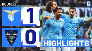 LAZIOLECCE 10  HIGHLIGHTS  Lazio clinch crucial win  Serie A 202324 [upl. by Yrrehc]