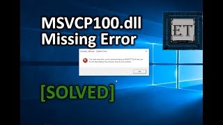 Solved How To Fix MSVCP100dll Missing Error In Windows 11 10 81 8 7  Easy Fix [upl. by Silenay]