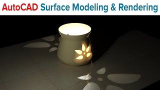 AutoCAD SURFACE MODELING AND RENDERING TUTORIAL [upl. by Noiro]