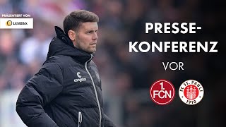 Die Pressekonferenz vor dem Spiel beim 1 FC Nürnberg I Präsentiert von LichtBlick [upl. by Giacopo]