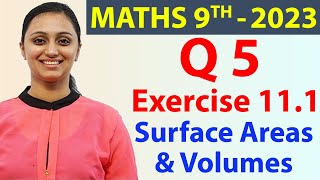 Q 5 Ex 111 Page No 141 Surface Areas amp Volumes NCERT Class 9th Maths New Syllabus 2023 CBSE [upl. by Jaquith]