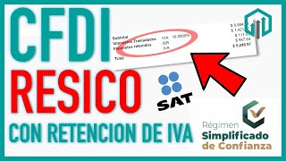 RESICO CFDI con Retención de IVA e ISR  Factura Actividad Profesional o Arrendamiento [upl. by Kcin617]