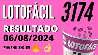 🍀 Resultado Lotofácil 3174 [upl. by Durno]