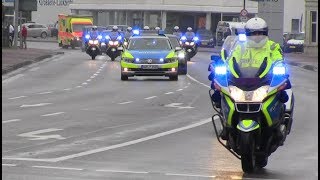 Ungeschnitten Polizeieskorte Bundespräsident in Aurich [upl. by Joe714]