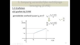 mechanica  kinematica  de eenparig veranderlijke rechtlijnige beweging EVRB [upl. by Snehpets]