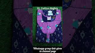 Trending pure XL cotton nighties shorts cottonnighties shortvideo onlineshopping onlinenighty [upl. by Analeh]