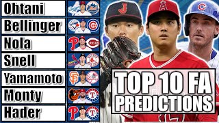 BALLCAP Sports Best Of 202324 Top 10 MLB Free Agents Predictions [upl. by Ahsiekal]