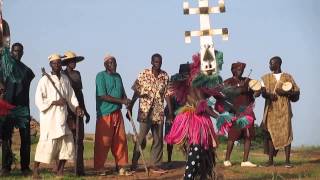 Mask dancing in Dogon country Mali [upl. by Eitsyrc]