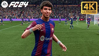 EA FC 24  Barcelona vs Real Madrid  El Clasico Gameplay 4K 60FPS [upl. by Ahseinat]