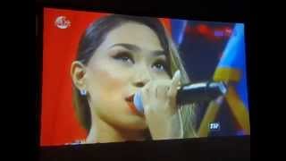 Jessica Sanchez amp Ashanti sing National Anthem PacquiaoBradley fight [upl. by Sarajane]