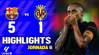 Resumen y Goles Villarreal vs Barcelona ¡Victoria aplastante y lesión de Ter Stegen [upl. by Siva]